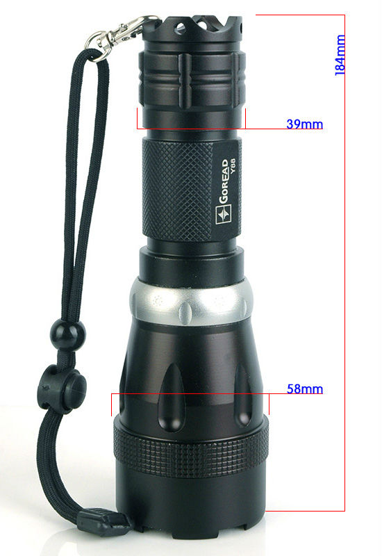 Y88 High bright rechargeable XML-T6 5 mode 10W diving flashlight