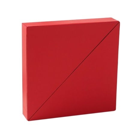 Red Square Diagonal Double Door Gift Box Scarf Presentation Box