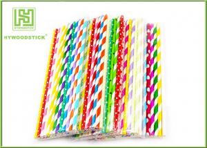 China Personalized Pink Party Paper Straws For Holidays 197MM Logo Printable wholesale