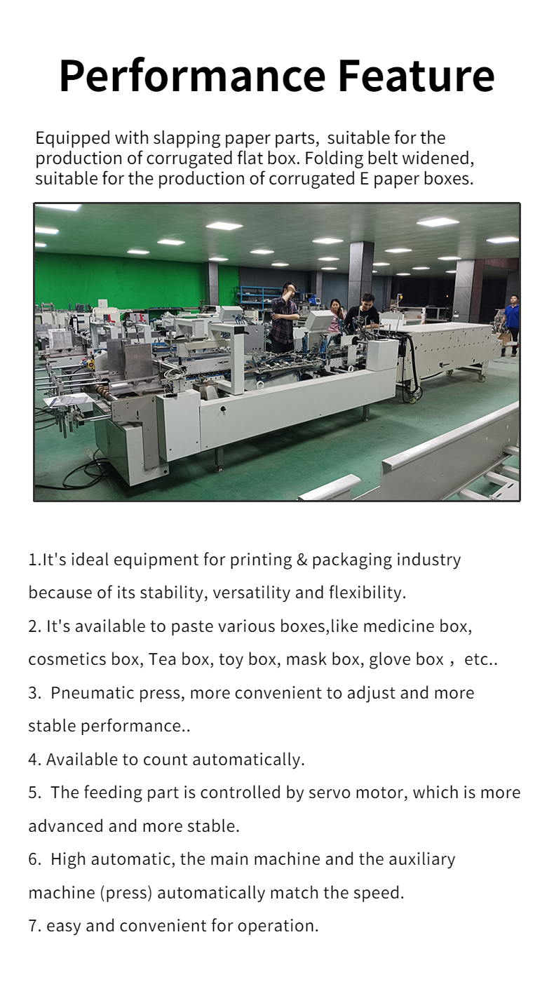 Advanced CQT-800WK-2 Corrugated Paper Box Folder Gluer Machine for Cardboard Boxes