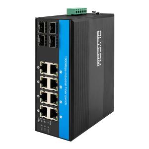 China Rugged 8 Port 1000mbps Industrial Optical Switch With 4 Fiber Ports wholesale