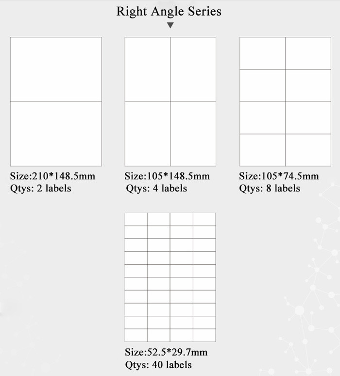 Inside Cutting Adhesive Tag Paper Matte Sticker Blank A4