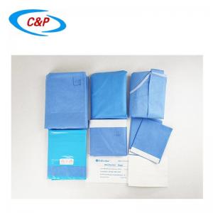 China Blue Sterile Ophthalmology Surgical Eye Drapes Kit Pack Custom on sale