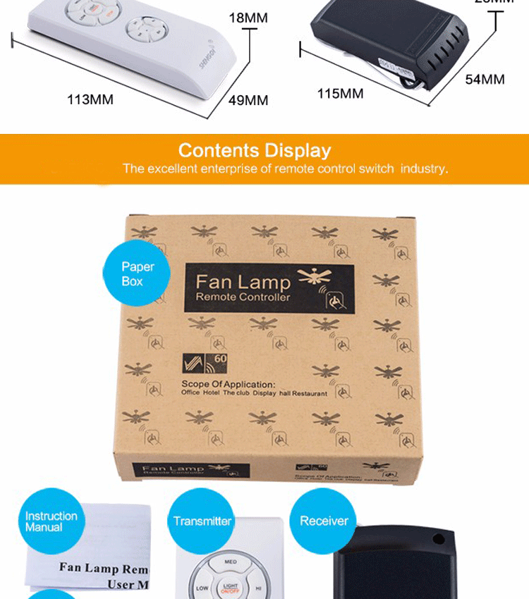 Upgrade Your Home with 1stshine Ceiling Fan 110V 120V 220V 240V DC Motor and 6 Speeds
