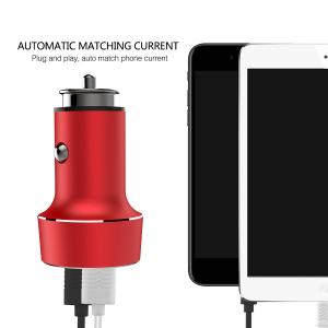 China 3.1A Dual USB CAR CHARGER with Voltage Monitoring Aluminum Alloy Multi colors to choose Automatic Matching Voltage wholesale