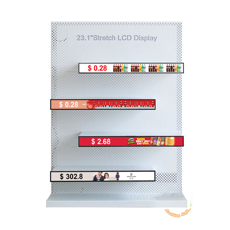 23.1 Inch 500 Nits Stretched Bar LCD Display FHD Resolution Advertising Equipment