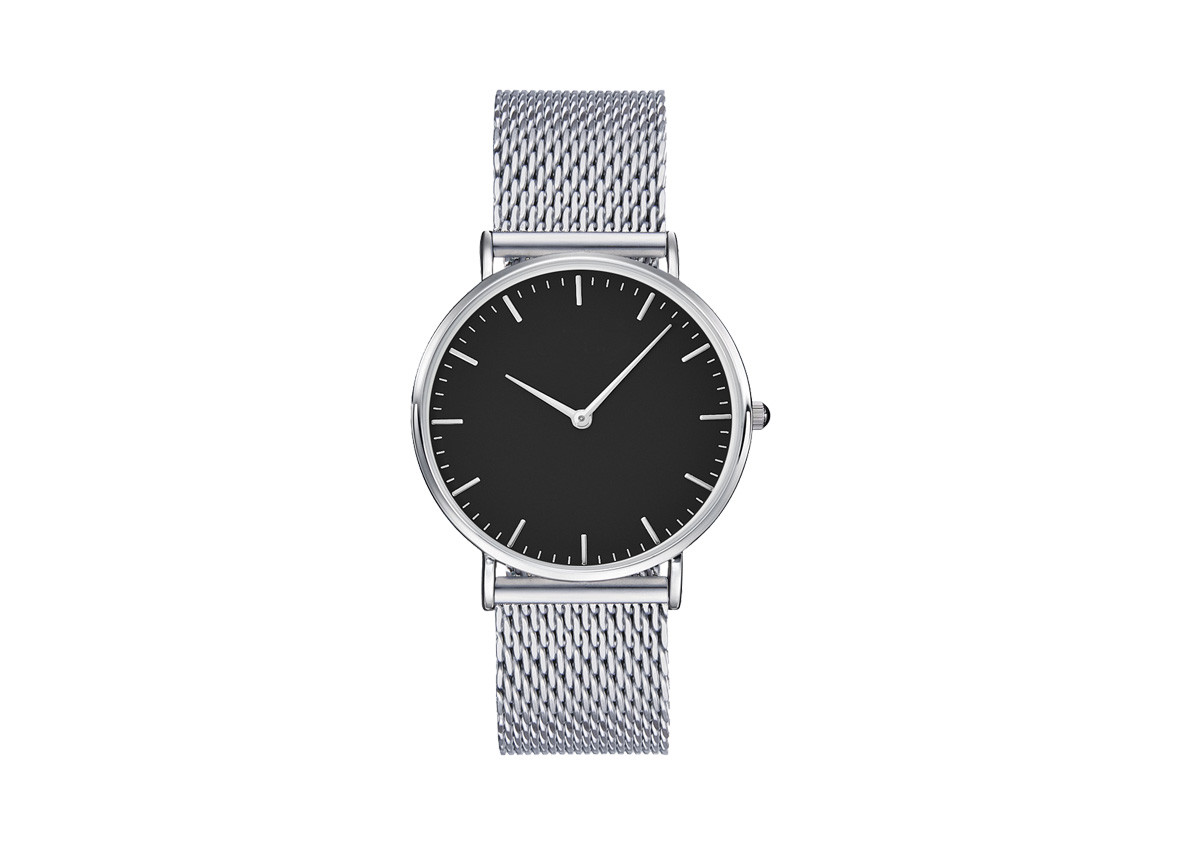 Custom Logo Alloy Case Watch , Quartz Movt Watch Milanese Steel Bracelet LD58