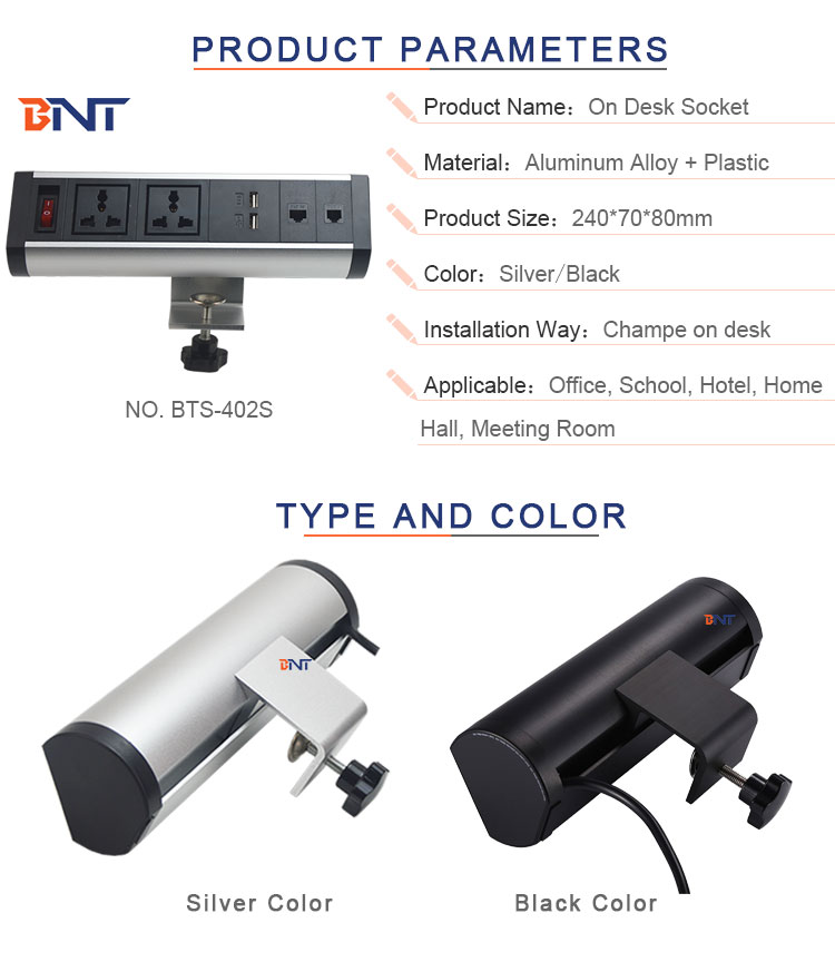 office worktop table top type socket with usb chargehdmi rj45