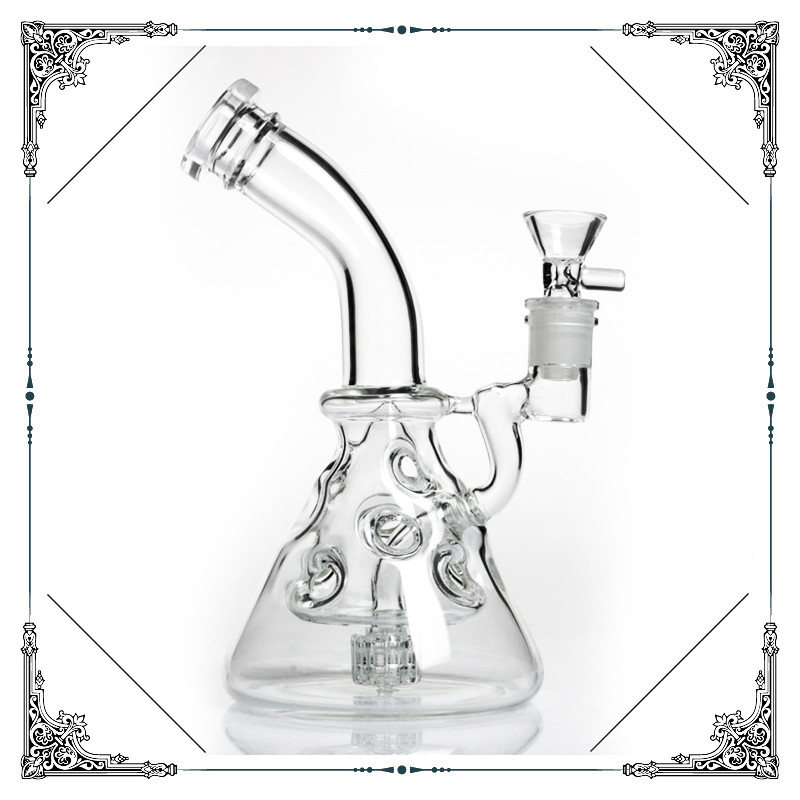 Beaker Fab Bong 8'' Glass Smoking Pipes With Matrix Perc Hookah 14.4mm Joint