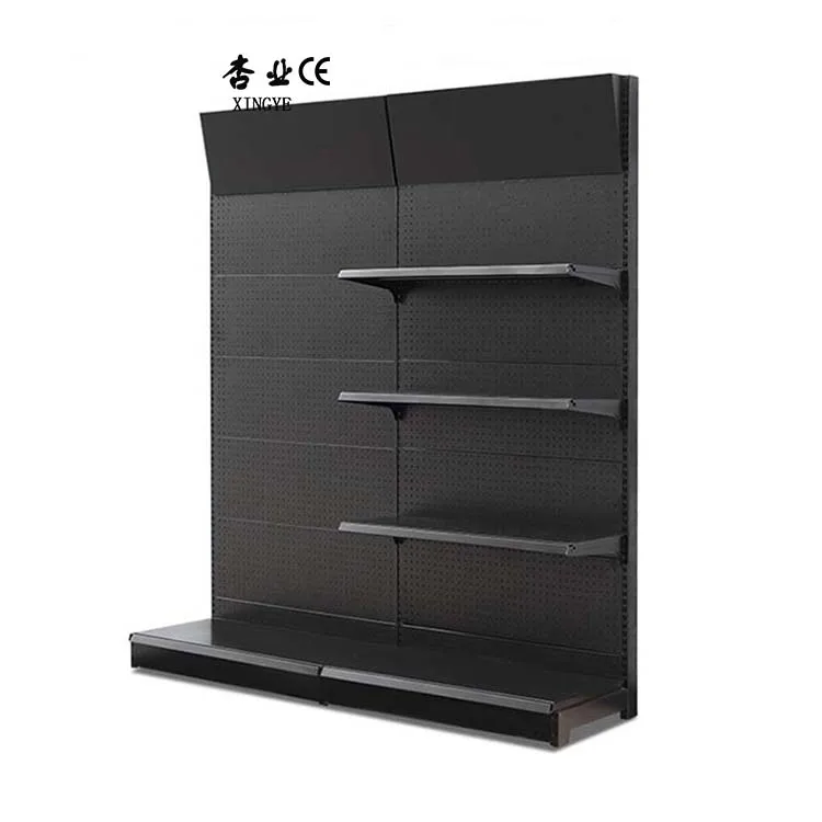 Factory Custom size color rak supermarket grocery store shelf black retail display shelf
