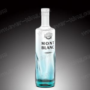 China Offset Printing Liquor Vodka Spirit Glass Custom With Aluminum Cap wholesale
