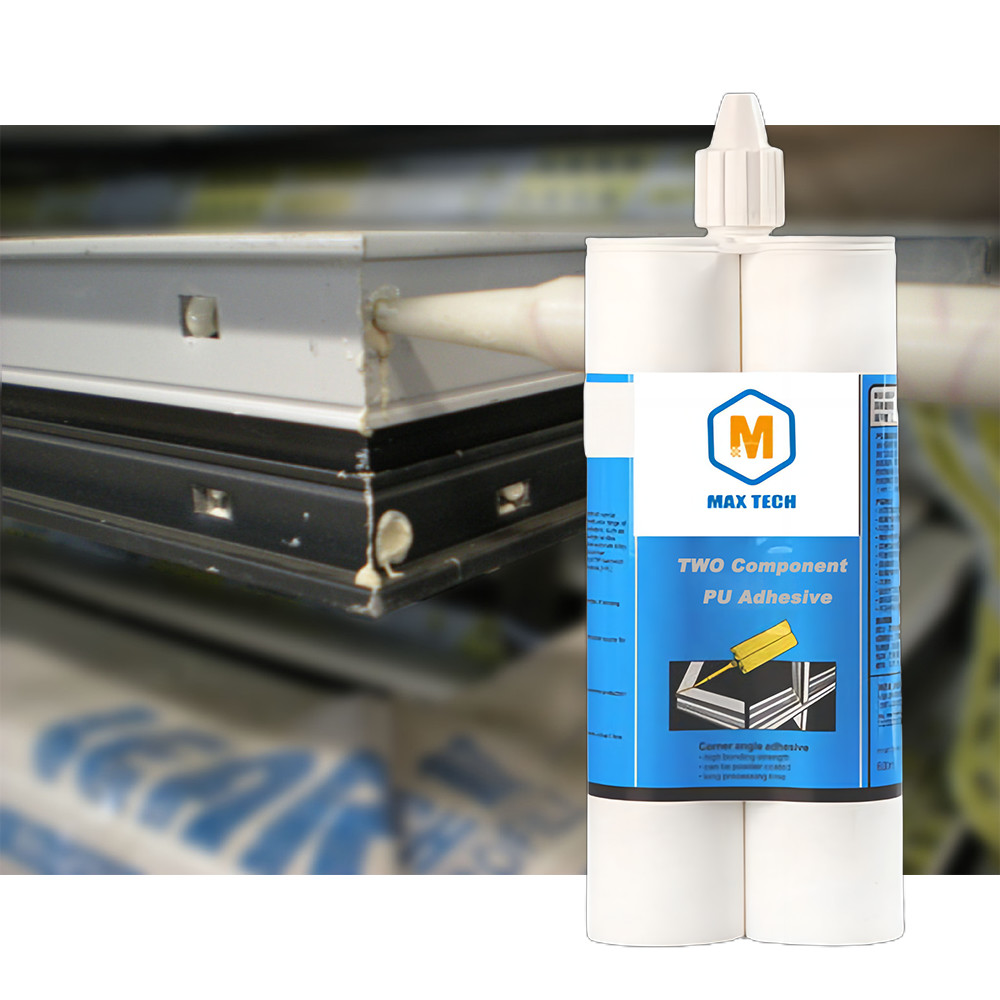 Two Component Polyurethane Adhesive for Aluminum Window and Door Corner Angle Frame Assembly with High Strength with Ela
