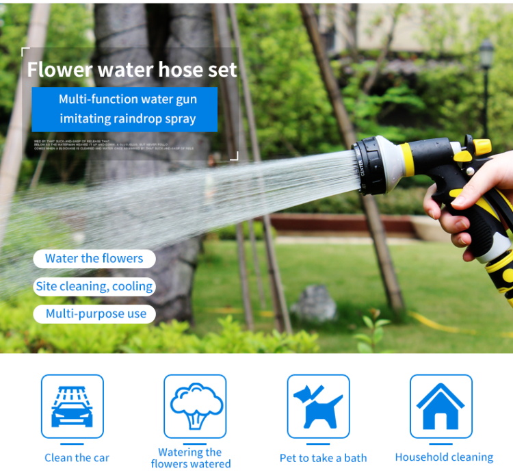 Car Handheld Sprinkler Nozzle Mist Water Pipe 16 Mm Quick Connector