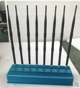 China Indoor GSM 3G 4G 5G Cell phone Signal Jammer with Powerful External Omni-directional antennas DC12V car charger wholesale
