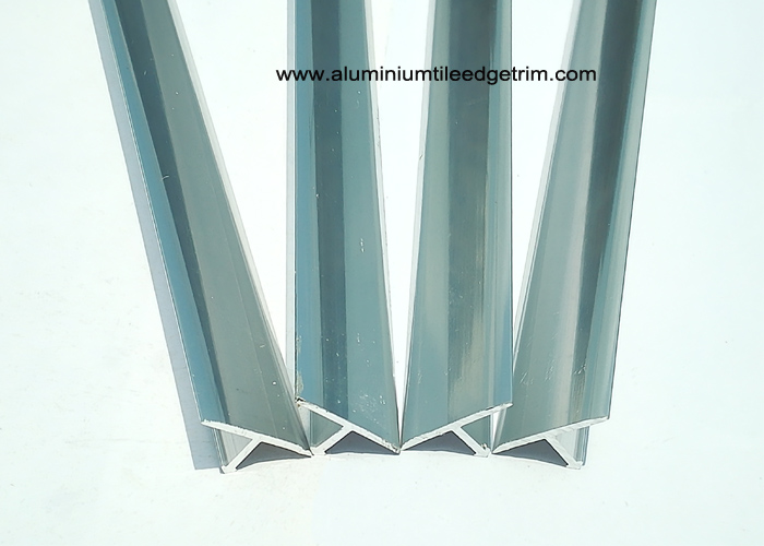 Metal T shaped Tile Edging trim Polished Chrome