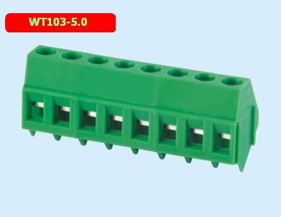 WT103-5.0 PCB screw terminal block, spacing 5.0mm, factory direct sales