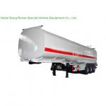 Carbon Steel Diesel Tank Semi Trailer , 45000 L Gasoline Tank Trailer For