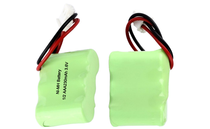 1/2AAA NiMH Rechargeable Battery Pack 3.6V 230mAh Column Rechargeable Battery for Courtyard Lamp