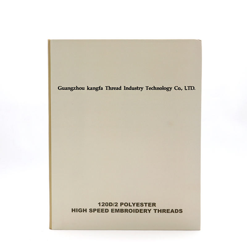 Embroidery Silk Thread Color Cards Book 5000y Length/cone and 100% Polyester