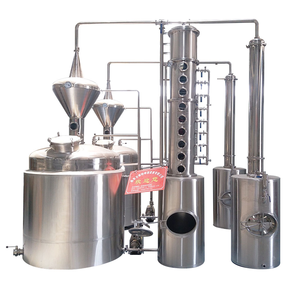96% Edible Alcohol Whisky Distillation Equipment for 10-2000L Capacity and Distillery