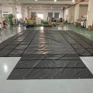 China Heavy Duty PVC Tarpaulin Fabric Flatbed Lumber Tarps PVC Coated Fabric on sale