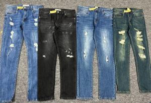 China Casual Full Length Jeans Stretch Denim Pants Fashion Slim Men Trend Jeans 4 wholesale