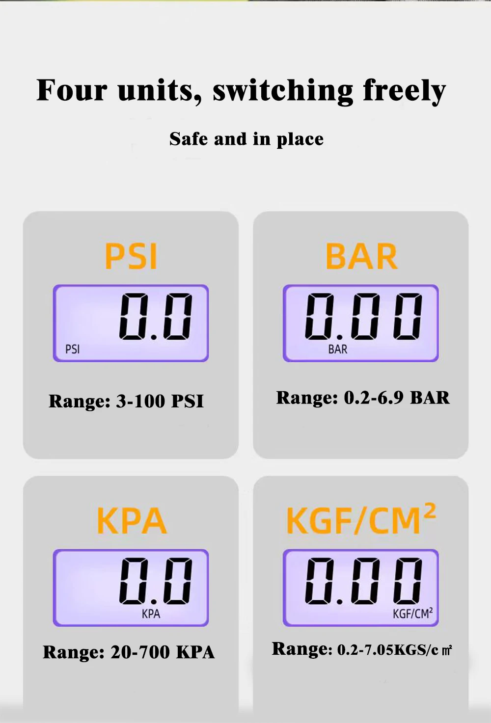 New Digital Tire Pressure Gauge Backlight LCD Tyre Air Monitoring Meter 150PSI High Precision Handheld Tester Tool