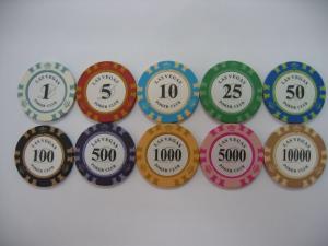 China Gambling Game Ceramic Clay Poker Chip Set Casino Royale Poker Chips Custom Printing wholesale