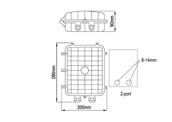 FTTH Fiber Optic Distribution Splice Closure Holding Pole Aerial Underground Duct Mounting