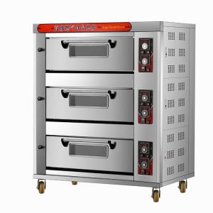 China Timer Function Commercial Baking Equipment 3 Deck 6 Trays Gas Baking Oven on sale