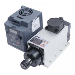 China 2.2KW ER20 24000rpm Air Cooled Square Spindle Motor Kit With High Frequency Converter on sale