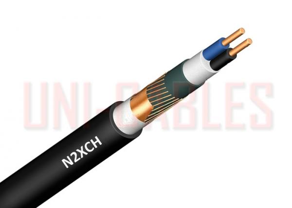 Quality N2XCH Bare Copper Power FRNC Cable Black Outdoor With Concentric Protective Cu Wire Concrete for sale
