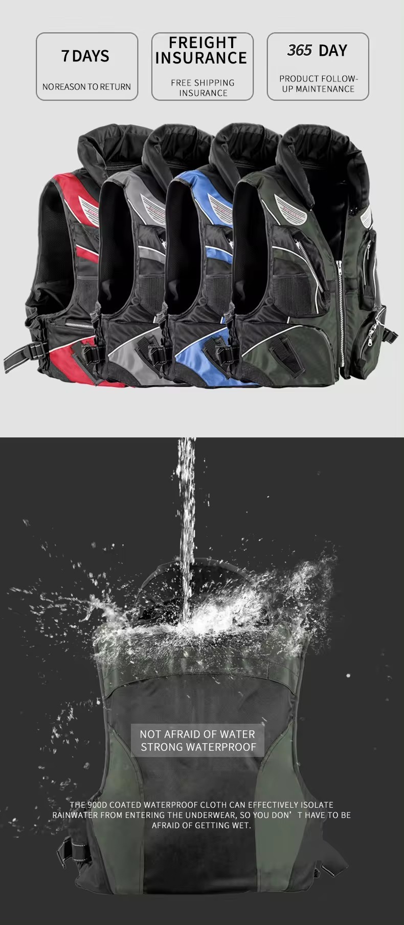 CCS Certificates Marine Lifesaving Fish Suit Portable Multi-pocket Detachable Rock Fishing Vest
