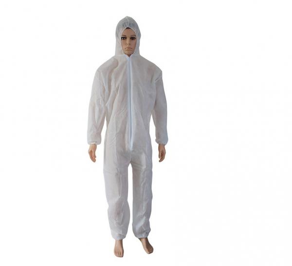 Quality White Anti-bacterial Protective Safety 25GSM Disposable Body Suit for sale