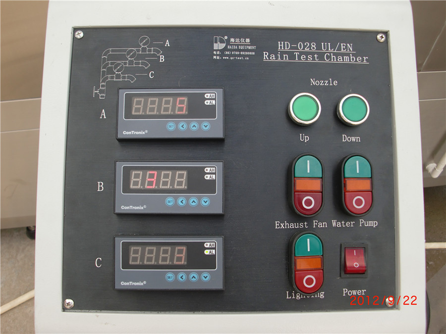 rain spray test