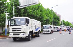 china 10 tons garbage street sweep cleaning truck with high pressure washing system