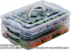 China Refrigerator Organizer Bin, Plastic Food Storage Containers With Lid, Stackable Food Organizer Keeper wholesale