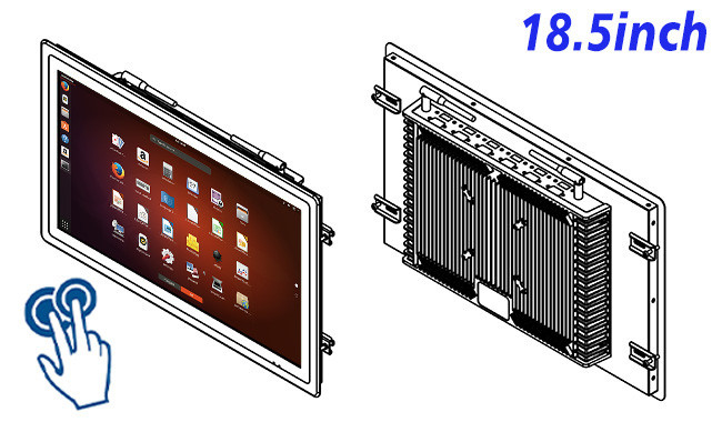 18.5-Inch Linux Touch Monitor for Transportation Interfaces and Industrial Control