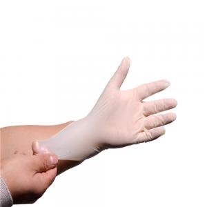 China Natural  Latex Rubber Hand Gloves , Latex Gloves Powder Free Medium wholesale
