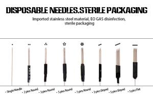 China 0.35 MM 3 Pins Sloped Disposable Tattoo Needles EO Gas Sterilized on sale