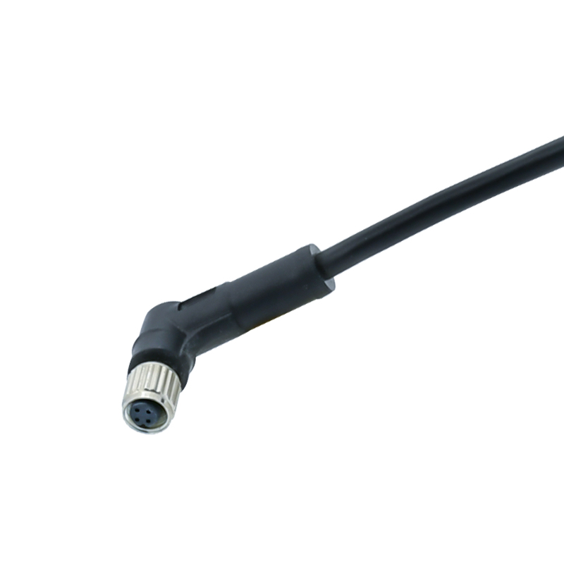 IP67 Waterproof Circular Connector Female Molding M5 M8 M12 Black Cable