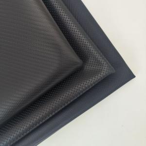 China Bi Stretch PVC Leather For Car Seat Cover Resilient Black Color wholesale
