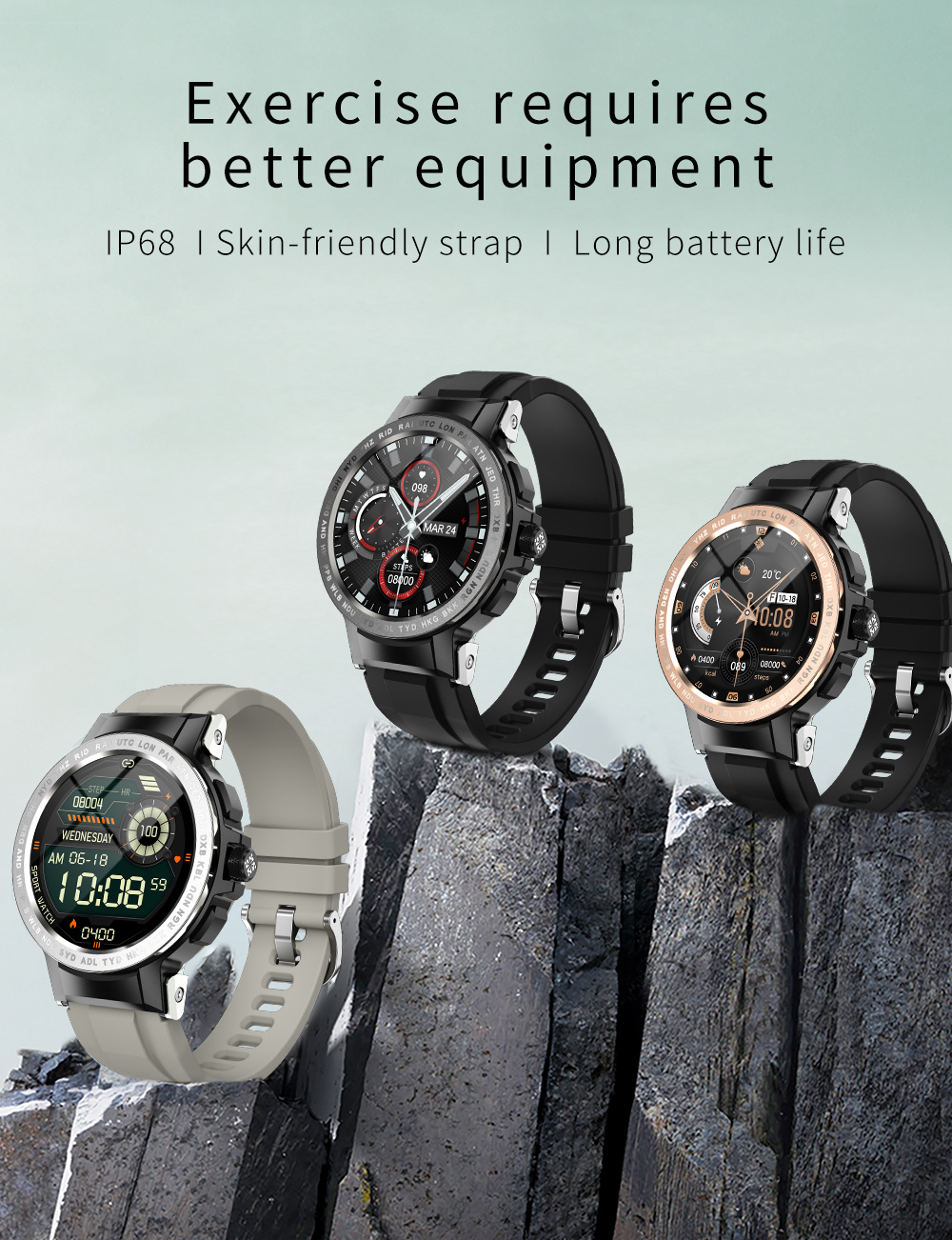 2021 1.28 Inch IPS Color Screen Full Touch Plus Buttons 24 Sports Modes Female Menstrual Cycle Reminder Hz19 Smart Watch