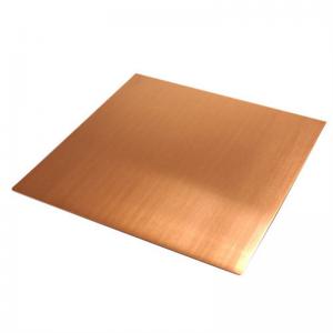 China Customized Pure Copper Brass Sheet Plate C10200 C11000 Gold Color on sale