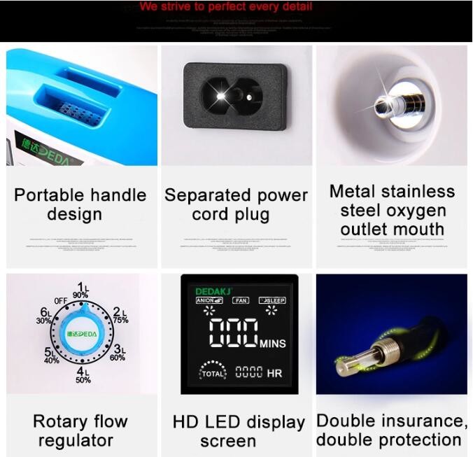 oxygen generator filter 7L Portable Oxygen Concentrator Electric Oxygen Machine