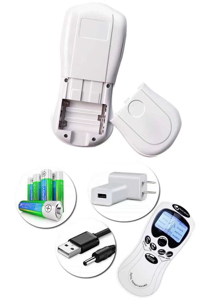 Dual Output Electric Therapy Massager Lightweight EMS Muscle Stimulator TENS Unit