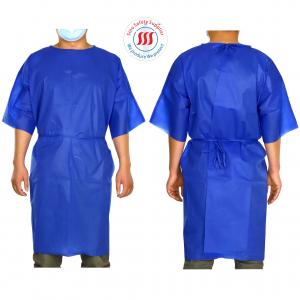 China 35gsm PP Medical Isolation Gowns Long Short Sleeves Hospital Non Woven Disposable Gown wholesale