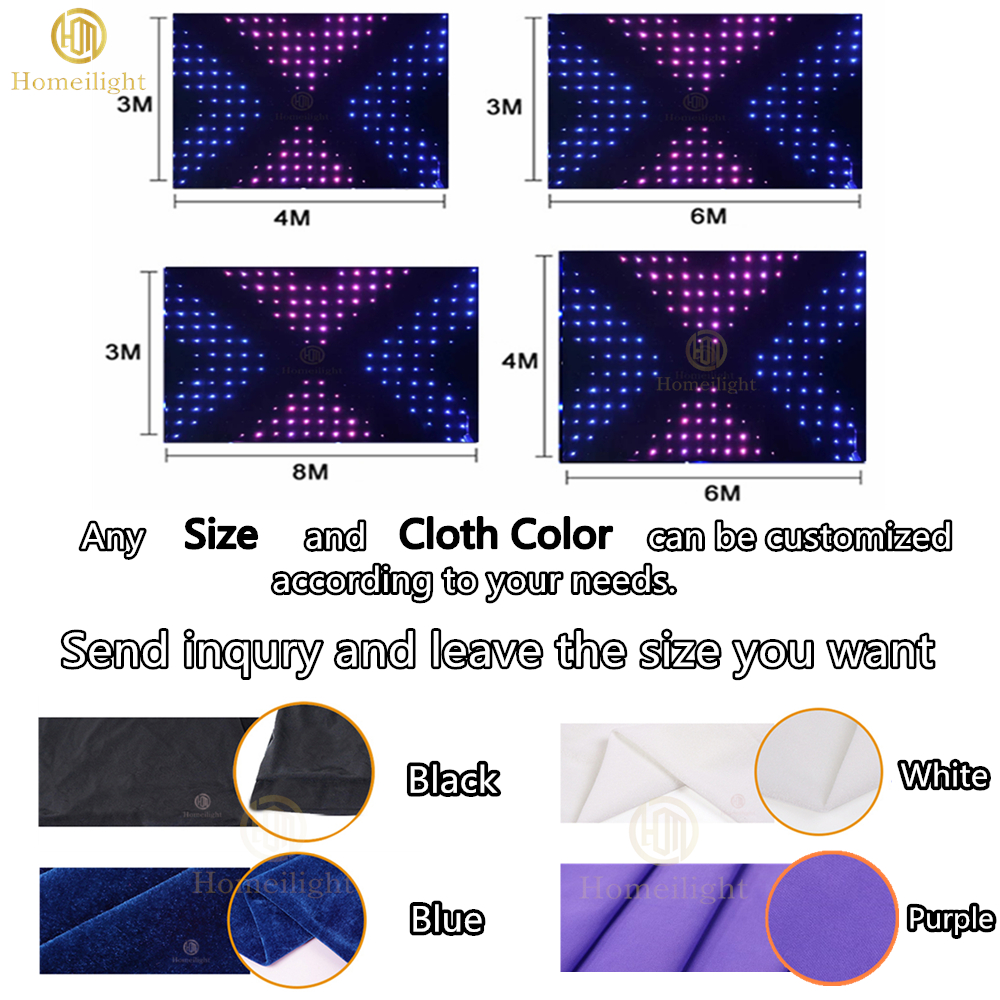 Projection Lights DMX512 Control LED Backdrop Display Vision Cloth for Stage Equipment