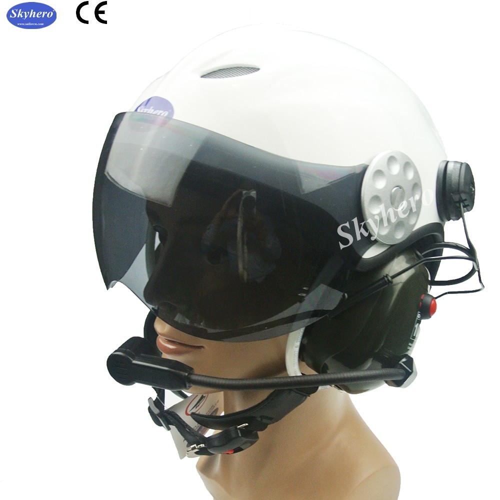 En 966 Standard Powered Paragliding Helmet Noise Cancel Paramotor Helmet Color Red Black White Blue Paramotor