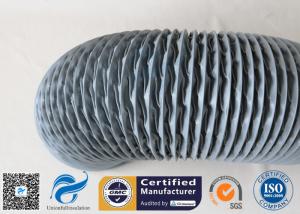 China PVC Coated Fiberglass Fabric Flexible Air Ducts 200MM 10M Grey 260℃ HAVC System wholesale
